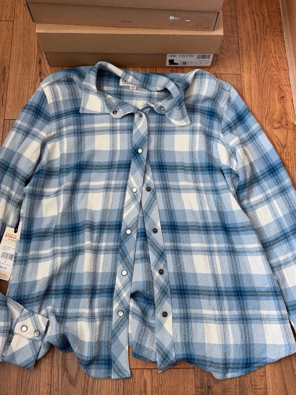 Idyllwind Indigo and White Plaid Shirt